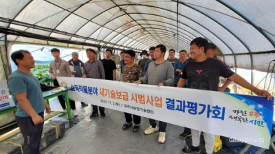 공주시, 소득작물 새기술보급 시범사업 결과평가회 개최